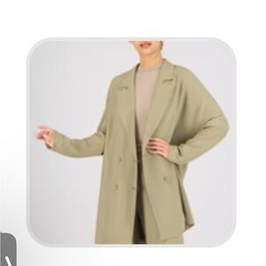 Olive Double-Breasted Women's Jacket
